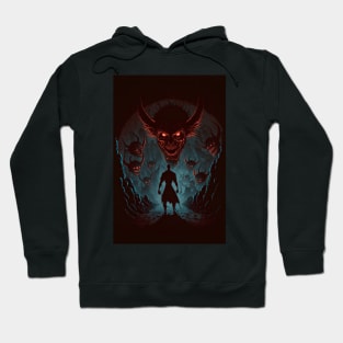 Anime Demon Warrior Entering Hell To Slay Monsters Hoodie